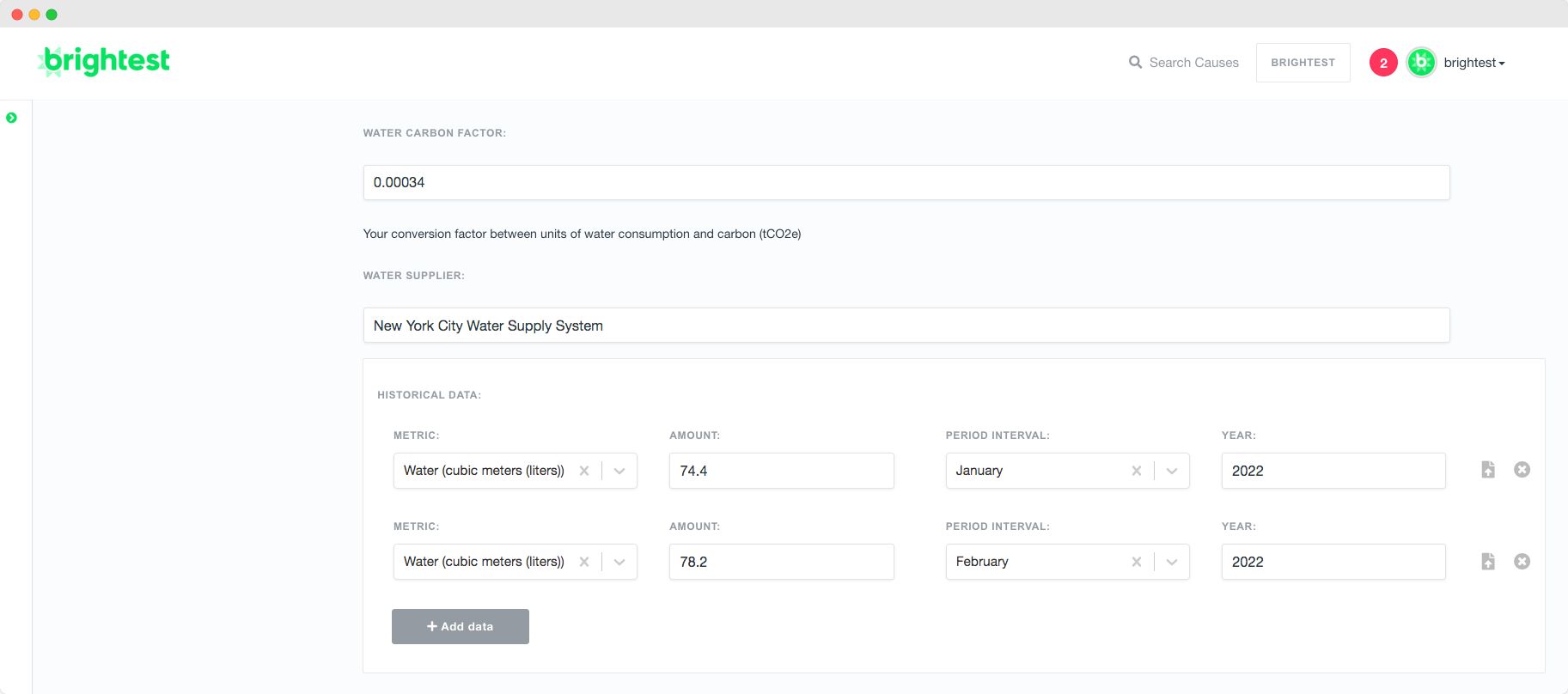 Carbon Calculator for Water Emissions