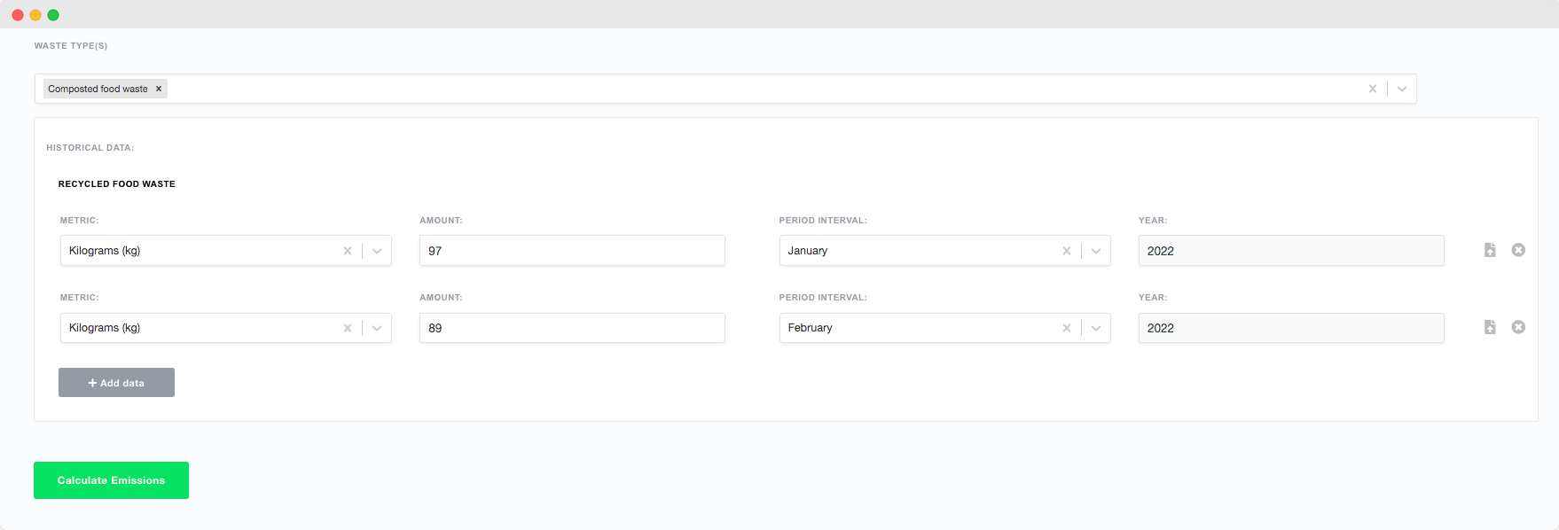 Carbon Calculator for Waste Emissions